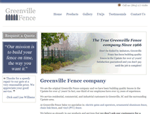 Tablet Screenshot of greenvillefence.com